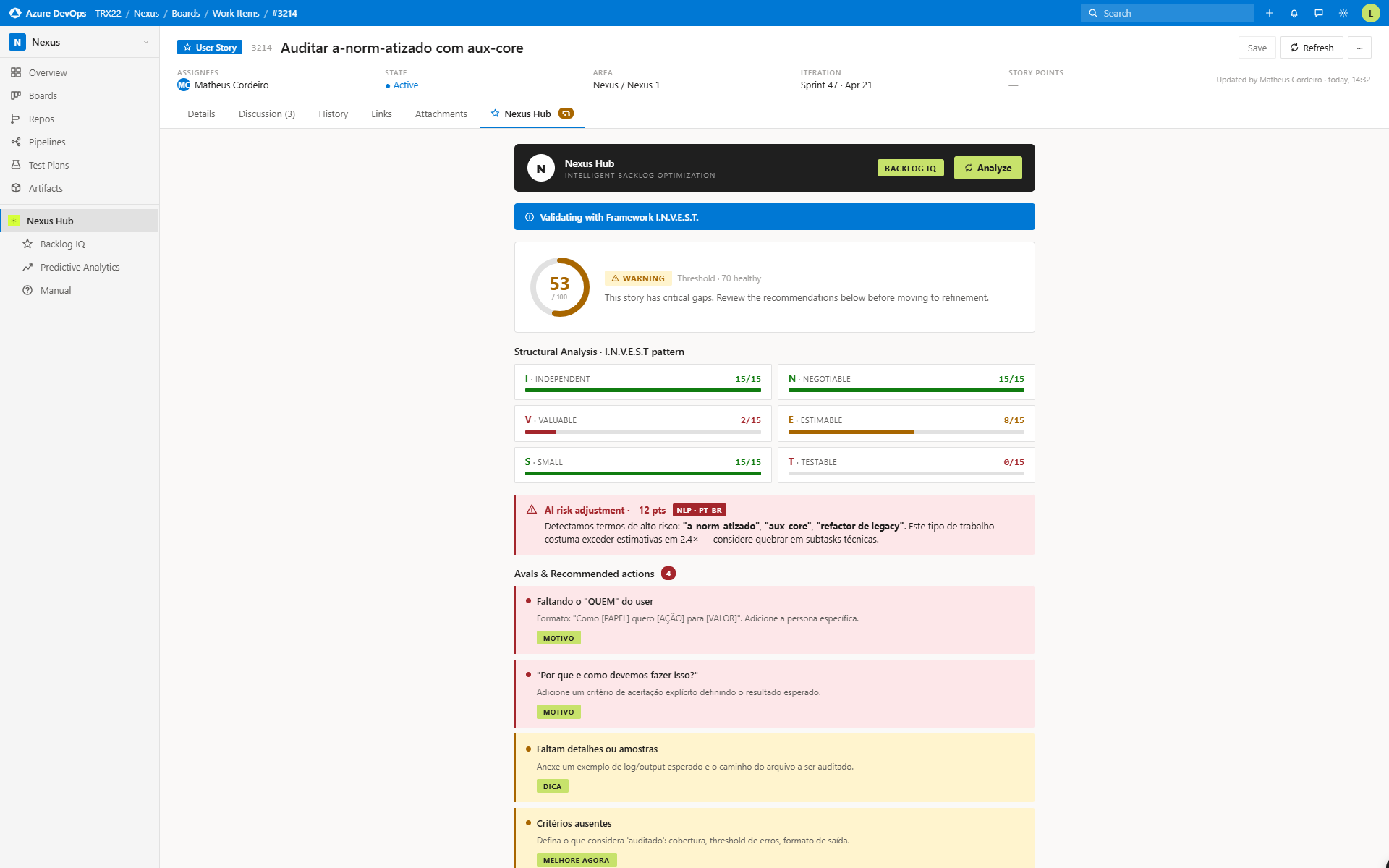 Work Item Form Analyzer